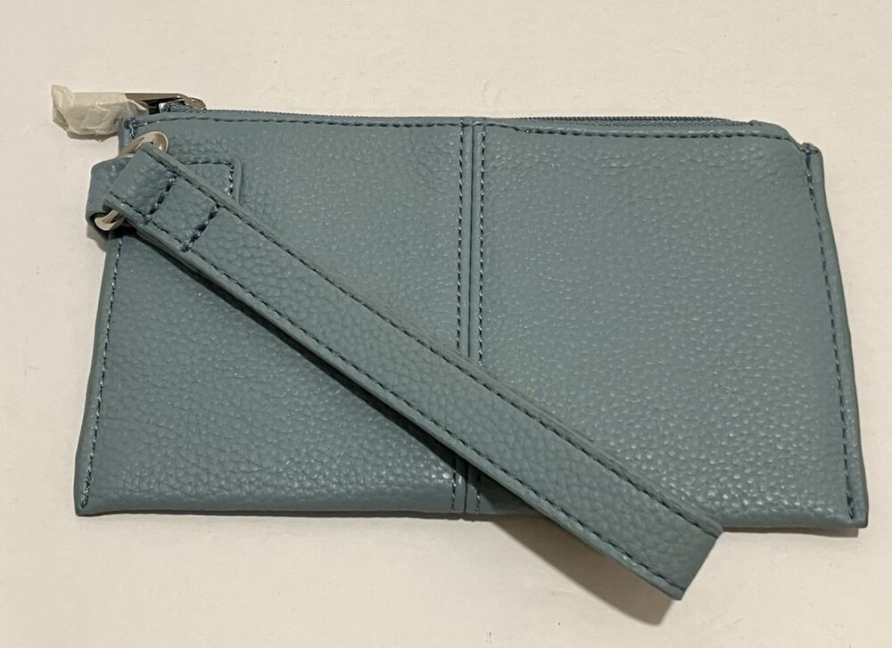 Thirty-One Jewell Zip Clutch Wristlet Bag Teal Wallet Accessory